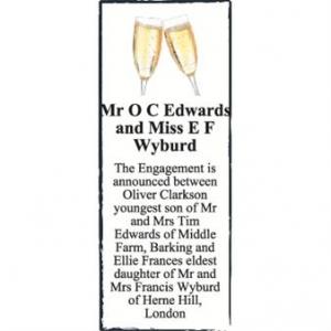 Mr O C Edwards and Miss E F Wyburd