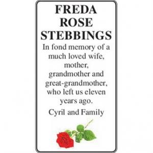 Freda Rose Stebbings