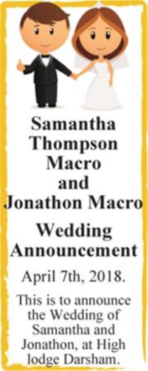 Samantha Thompson Macro and Jonathon Macro