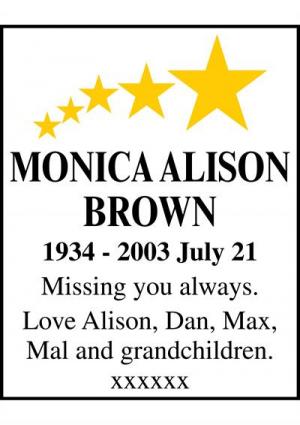 MONICA ALISON BROWN